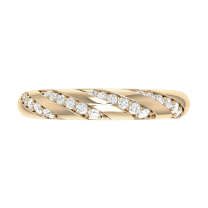 Anillo oro rosa con bandas de diamantes "Elisa"