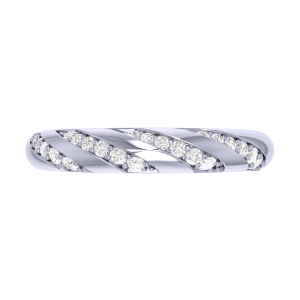 Anillo oro blanco con bandas de diamantes "Elisa"