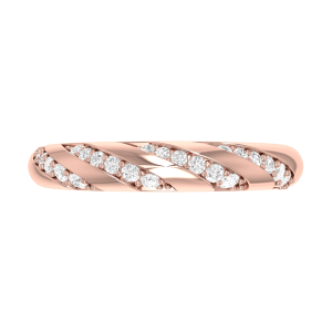 Anillo oro rosa con bandas de diamantes "Elisa"
