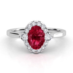 Anillo compromiso rubí